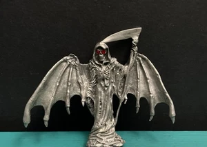 IM Zinn Untote Skelett Sensenmann LG Flügel Sense Figur AD&D LOTR GOT RPG - Bild 1 von 20