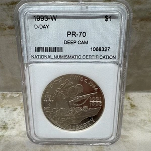 1993-W Proof WWII Silver Dollar $1 Commemorative 1991-95 NGC PR70 - Picture 1 of 2
