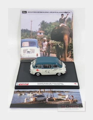 1:43 Brumm Fiat 600D Multipla 1961 Overland Australia England 1969 BMS1716 Model - Immagine 1 di 2