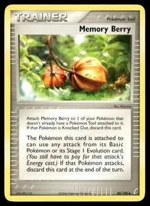 Memory Berry 80/100 Carta Pokemon Guardiani dei Cristalli Uncmn Allenatore LP SL - Foto 1 di 2