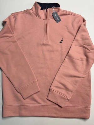 Pulôver masculino Nautica 1/4 zíper lã roseta tamanho grande novo com etiquetas - Imagem 1 de 4