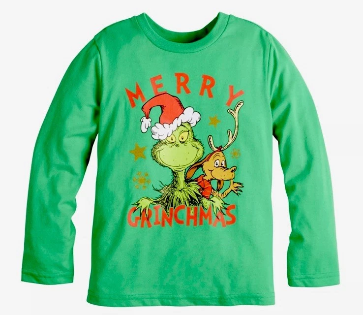 Nueva Camisa Adorable Dr. Seuss' El Grinch Niños Manga Larga Talla 8 Nueva con Etiquetas Foto 1 de 1