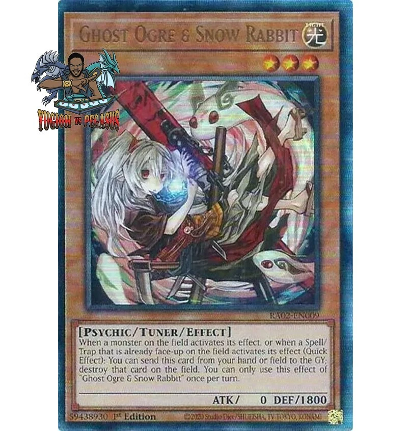 Yugioh! 1x Ghost Ogre & Snow Rabbit Alt Art RA02-EN009 Ultimate Rare 1st Ed NM - Image 1 of 1