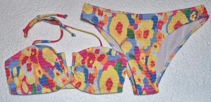 SHEIN 2 Piece Floral Halter Top & Hi-Waisted Bottoms Swimsuit Bikini Size Medium - Picture 1 of 10