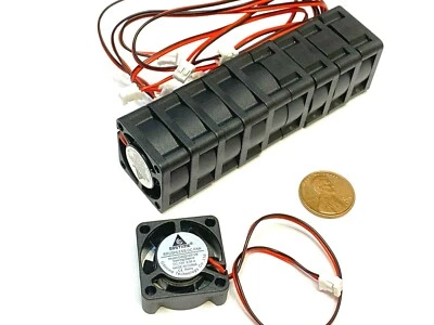 10 Pieces Brushless small cooling fan 12v mini 2510 25mm 2pin computer c7 - Image 1 of 4