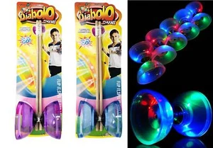 Kids Children Play Diabolo Set Bearing Wooden Sticks Diablo Toy with Light NEW - Picture 1 of 28