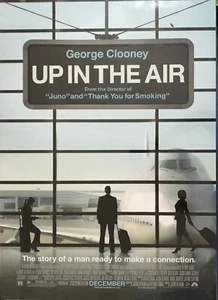 UP IN THE AIR ORIGINAL DOUBLE SIDED MOVIE POSTER. 27" x 40". 2009. CLOONEY. GOOD - Picture 1 of 7