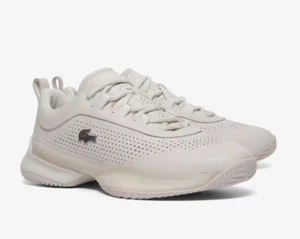Lacoste 2025 AG-LT PREMIUM Leather Men's Sneakers Off White / White. Size 12 US - Picture 1 of 23