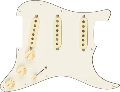 OEM Fender Custom Shop '69 Strat LOADED PICKGUARD Pickup Set SSS Parchment White - Image 1 of 3