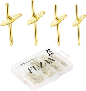 72 Pcs Picture Hangers, 4 Sizes, Iron Alloy Nail Hooks for Wall Hanging - Picture 1 of 7