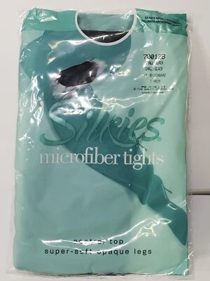 Silkies Microfiber Tights #700128 Small Black control top - Image 1 of 2