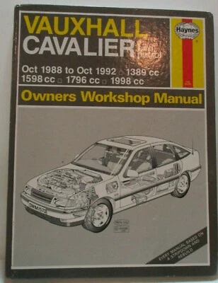 Haynes - Vauxhall Cavalier Fwd / Gasolina Oct. 1988-1992 / Dueños Taller Manual - Imagen 1 de 4