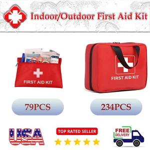 First Aid Kit Bag All Purpose Emergency Survival Home Car Medical Travel 79/234 - Picture 1 of 28