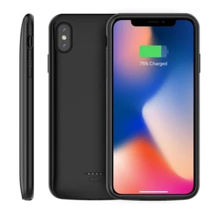 Für iPhone XS MAX/XR Akkuhülle Power Bank Tragbares Ladegerät Abdeckung 5000/6000mAh - Bild 1 von 8