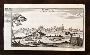 Straubing Niederbayern Bodenehr 1720 Original Kupferstich Niderbayern Ansicht - Bild 1 von 5
