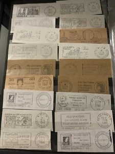 BELLE COLLECTION 268 TIMBRES Tamponé CACHET VILLES DIFFERENTS de 10 Pages - Picture 1 of 13