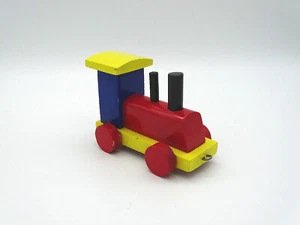 Holzeisenbahn aus den 1990er Jahren mit Gebrauchsspuren I Kinder Geschenk - Bild 1 von 3