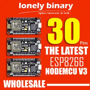 *FULL SIZE* ESP8266 NodeMCU V3 30 PINS IoT WiFi Dev Board Arduino IDE - Picture 1 of 17