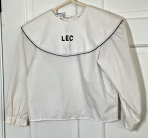 KELLY'S KIDS GIRLS WHITE BLOUSE SIZE 7 LEC POLYESTER COTTON EUC - Picture 1 of 2