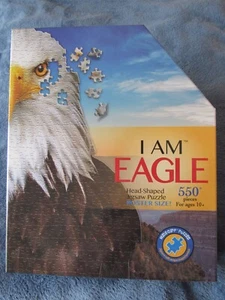 I AM EAGLE Head Shaped Jigsaw Puzzle 550 Pieces Madd Capp Puzzles - Picture 1 of 2