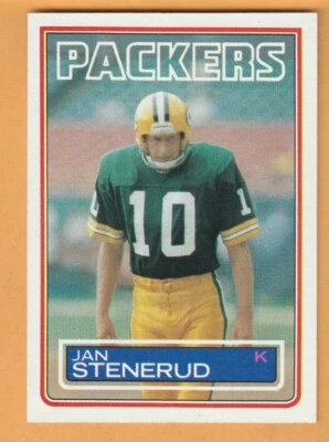 Jan Stenerud Green Bay Packers 1983 Topps #85 HOF Montana State Bobcats - Image 1 of 2