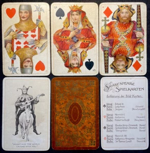 Baraja histórica de cartas antiguas originales de Shakespeare Dondorf 1906 + caja y J - Imagen 1 de 22