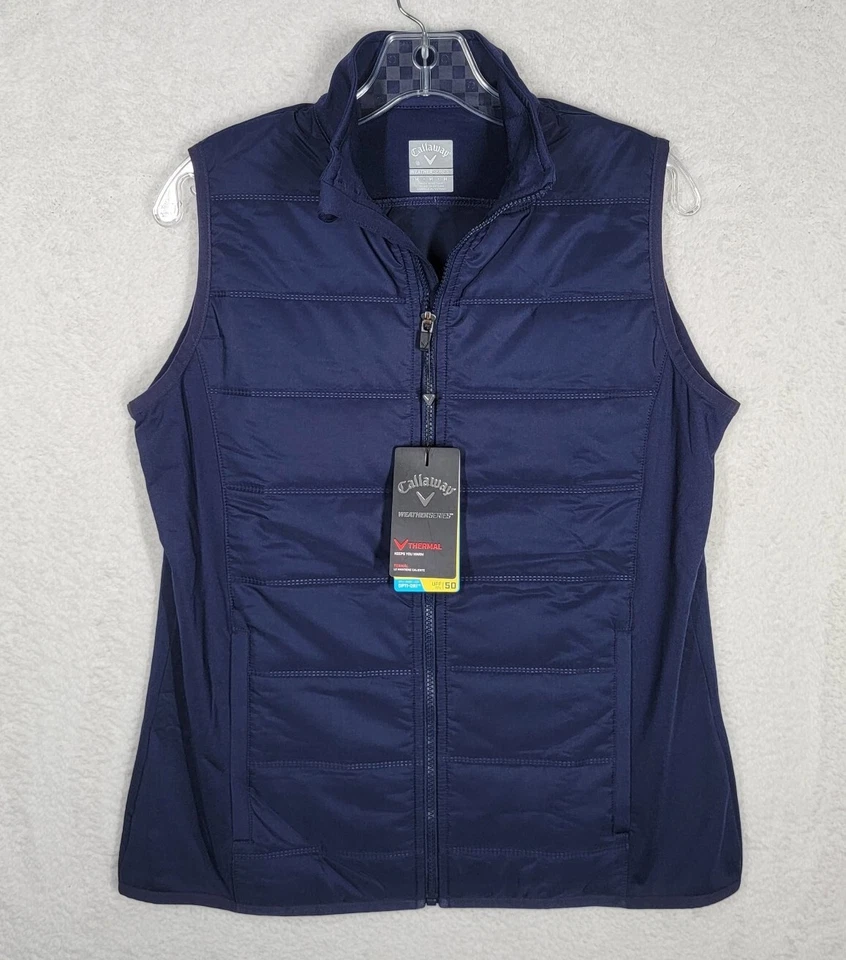 Callaway Women's Peacoat Full Zip Vest Size M Blue