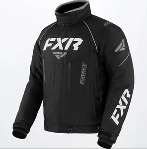 FXR Men's Octane Snowmobile Jacket Black/ White M-6XL  220014-1000 READ LISTING - Picture 1 of 3