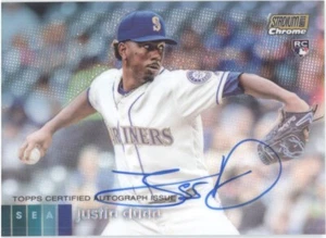 2020 Stadium Club Justin Dunn Gold Autograph #31/50 - Bild 1 von 2