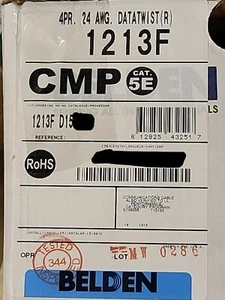 Belden Wire 1213F 24/4P CAT5E F/UTP DataTwist Plenum Network Cable Blue /50ft - Picture 1 of 9