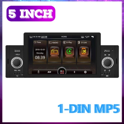1 Din 5" MP5 Radio Estéreo para coche Bluetooth Pantalla táctil iOS/Android FM - Imagen 1 de 4