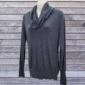 Mossimo Women's Sweater Large Gray Cowl Long Sleeve - Picture 1 of 5