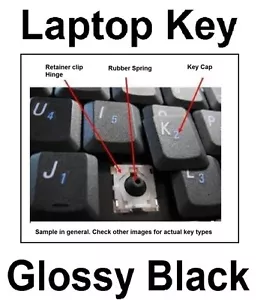 HP Keyboard KEY - Pavilion dv2000 dv3-2000 dv4-1000 dv4-2000 - Glossy Black - Picture 1 of 4
