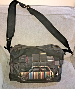 PAUL SMITH Multicolored Signature Striped Mini Car Print CrossBody Laptop Bag - Photo 1/21