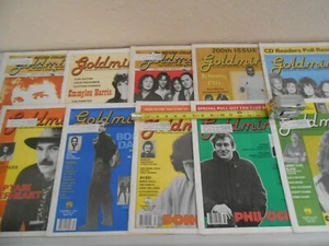 VINTAGE SET 10 GOLDMINE MAGAZINE ELVIS / EMMYLOU HARRIS / CODY MUSIC COLLECTOR'S - Picture 1 of 6