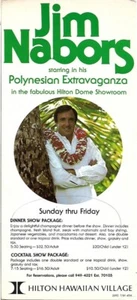 1981 JIM NABORS POLYNESIAN EXTRAVAGANZA Hilton Hawaiian Village Color Postcard - Picture 1 of 4