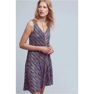 Maeve Anthropologie Westwater Zig Zag Knit Sleeveless Drop Waist Dress - Bild 1 von 7