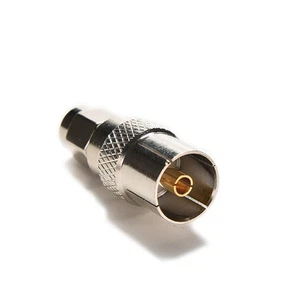 Hot Adapter IEC PAL DVB-T TV female jack to SMA plug male connector straight .HE - Zdjęcie 1 z 4