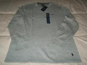Polo Ralph Lauren Long Sleeve T-Shirt Men’s L Logo Waffle Knit Sleepwear NWT - Picture 1 of 5