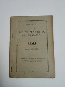 ARANZADI Indice Progesivo de Legislacion 1945 Edicion Provisional - Foto 1 di 1