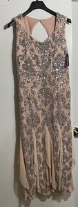 Abito donna R&M Richards paillettes schiena aperta con busta Godet 7742 taglia 12 nuovo con etichette - Foto 1 di 4