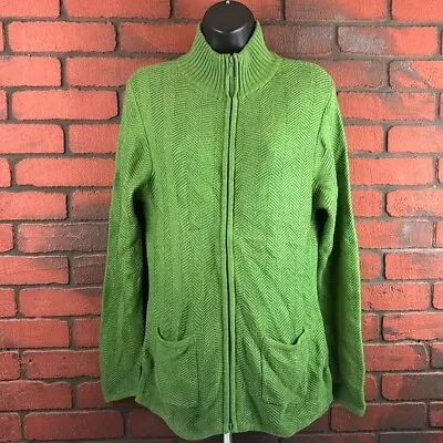 Diane Von Furstenberg Woman Small Green Silk & Cashmere Cardigan – Grannycore - Image 1 of 4