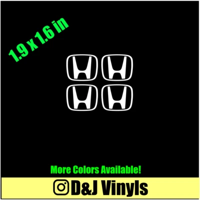 4x CALCOMANÍAS DE TAPA CENTRAL Vinilo Calcomanía Adhesiva JDM Tipo R Vtec Civic Accord para HONDA Foto 1 de 4
