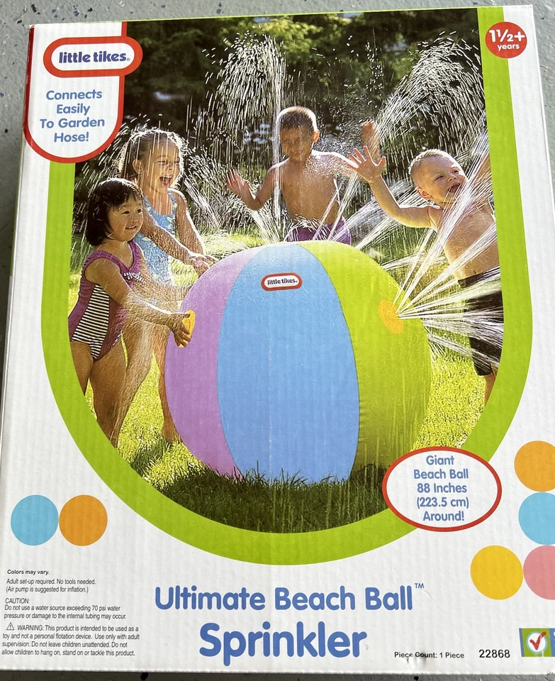 Little Tikes Giant 88 Inches Beach Ball Sprinkler - Kids Toddlers Children