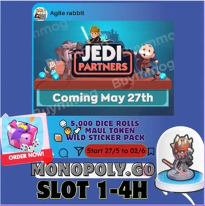 Monopoly.Go 🔥Partner Event -JEDI-🔥 Slot- 1/4H - Full ⭐AUD⭐ - Picture 1 of 1