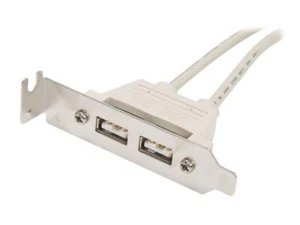 StarTech 2 Port USB A Female Low Profile Slot Plate Adapter Model USBPLATELP - - Afbeelding 1 van 3