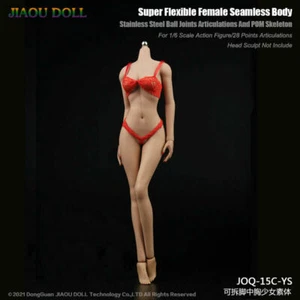 1:6 BAMBOLA JIAOU JOQ-15C Modellino flessibile seno medio bambina giocattolo corpo - Foto 1 di 17
