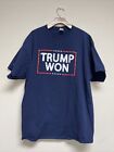 Trump  Won  T-Shirt Political Blue Short Sleeve On A Fruit Of The Loom Tag 2Xl