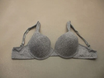 Sujetador push-up ajustable 36B NAUTICA para mujer gris acolchado con aros cierre trasero 9N Foto 1 de 4