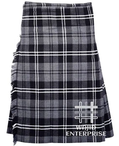 Scottish Handmade Traditional Granite Tartan Kilt - Men 8 Yard Kilt Custom Size - Picture 1 of 4